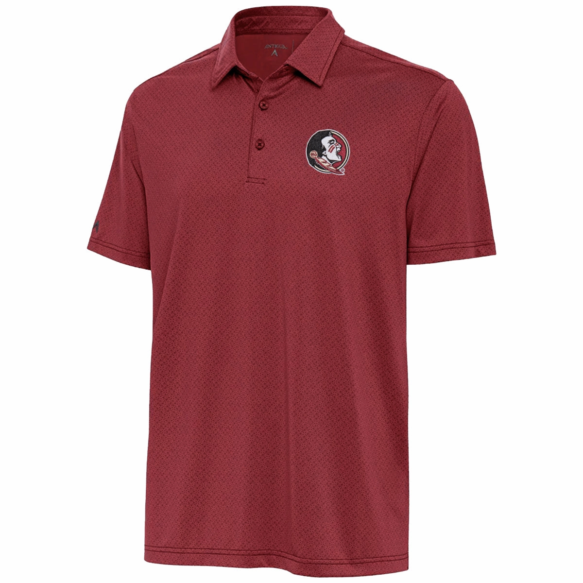 Antigua Men's Seminole Logo Sublimated Print Performance Polo - Garnet Contemporary Look Camouflage Print