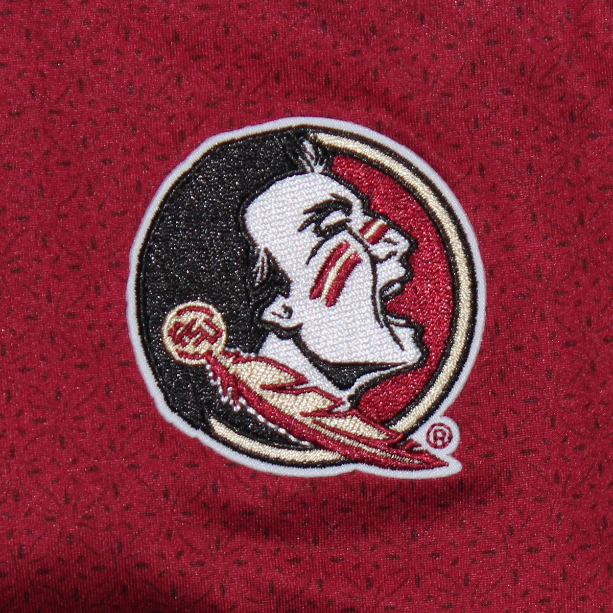Weekend Casual Flexible Shoulder Construction Antigua Men's Seminole Logo Sublimated Print Performance Polo - Garnet