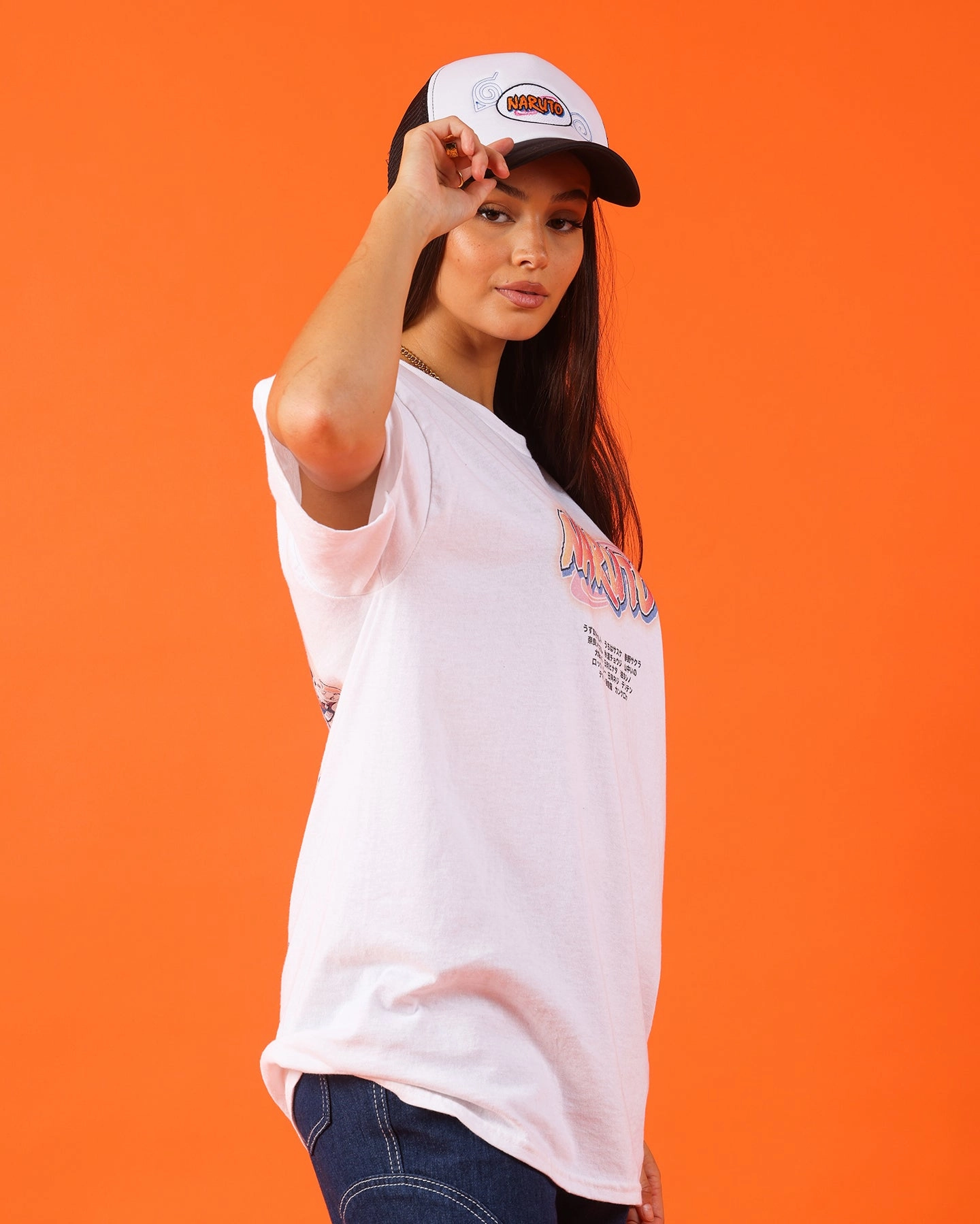 Goat Crew X Naruto Shinobi T-Shirt White LowImpactDye Stylish and Easygoing