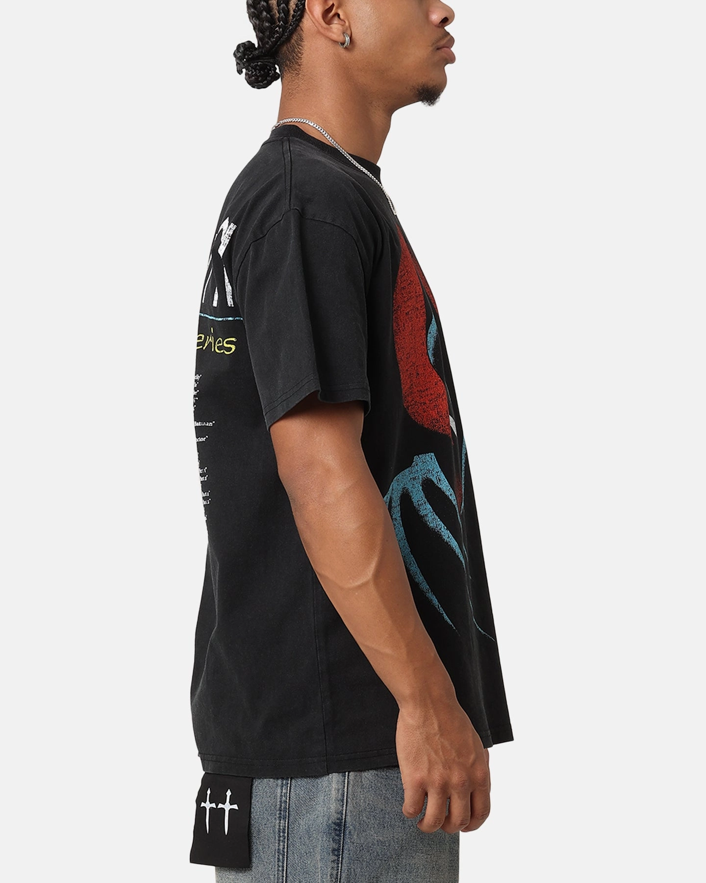 Essential Look SlimFitDesign American Thrift X DC 1993 Batman Heavy T-Shirt Vintage Black