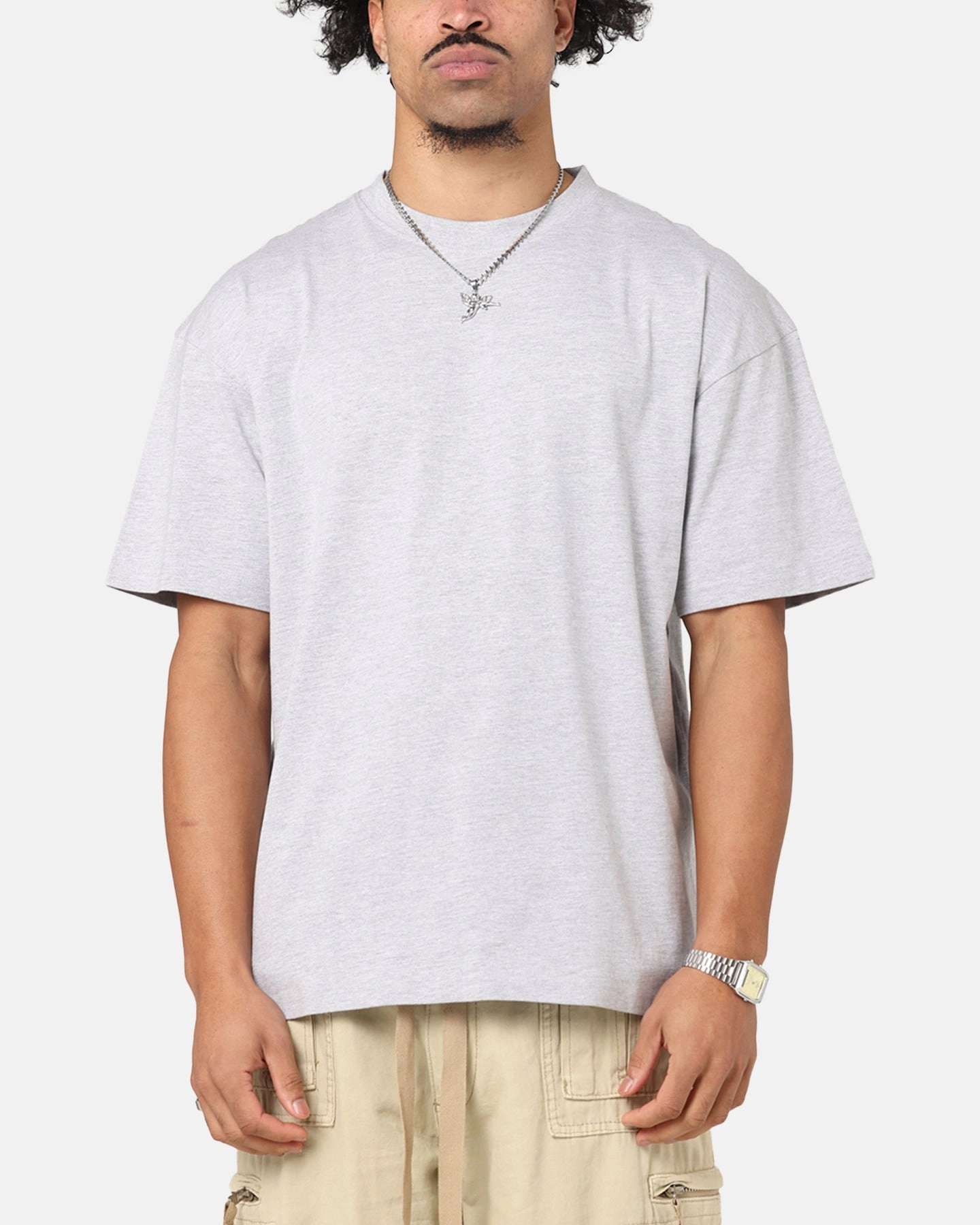 Outdoor Smart Culture Kings Standard Drop Shoulder T-Shirt Grey Marle