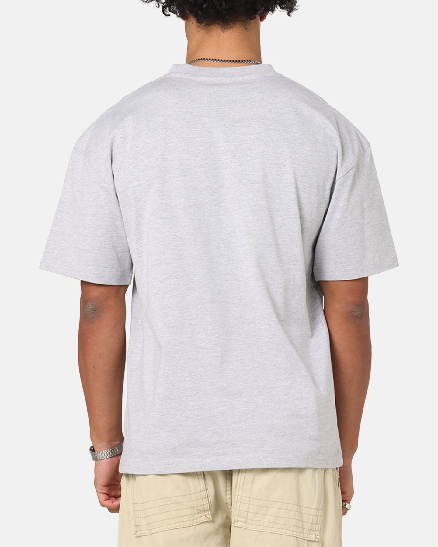 Culture Kings Standard Drop Shoulder T-Shirt Grey Marle Durable Material FadeResistant Coating