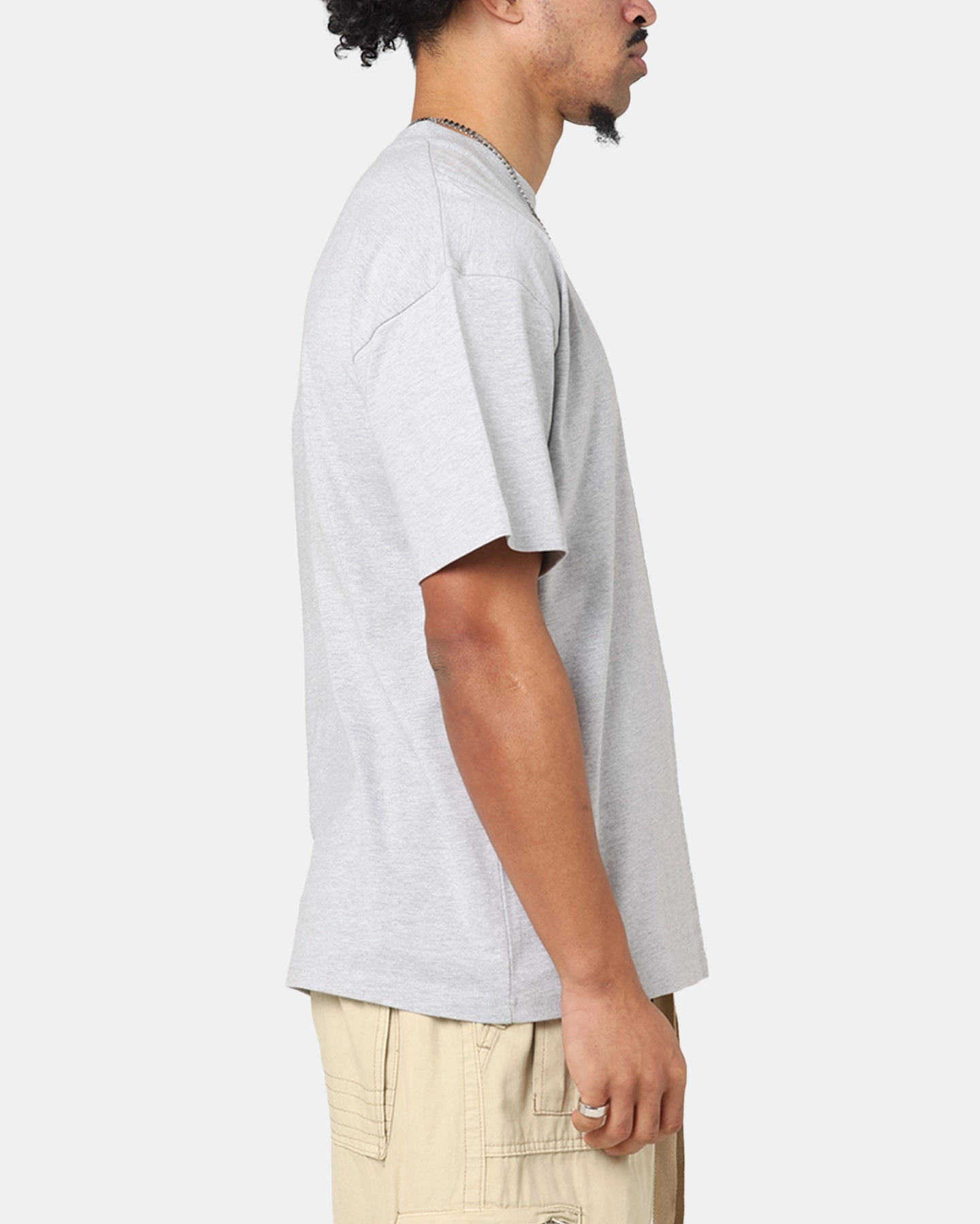 Culture Kings Standard Drop Shoulder T-Shirt Grey Marle Casual everyday wear