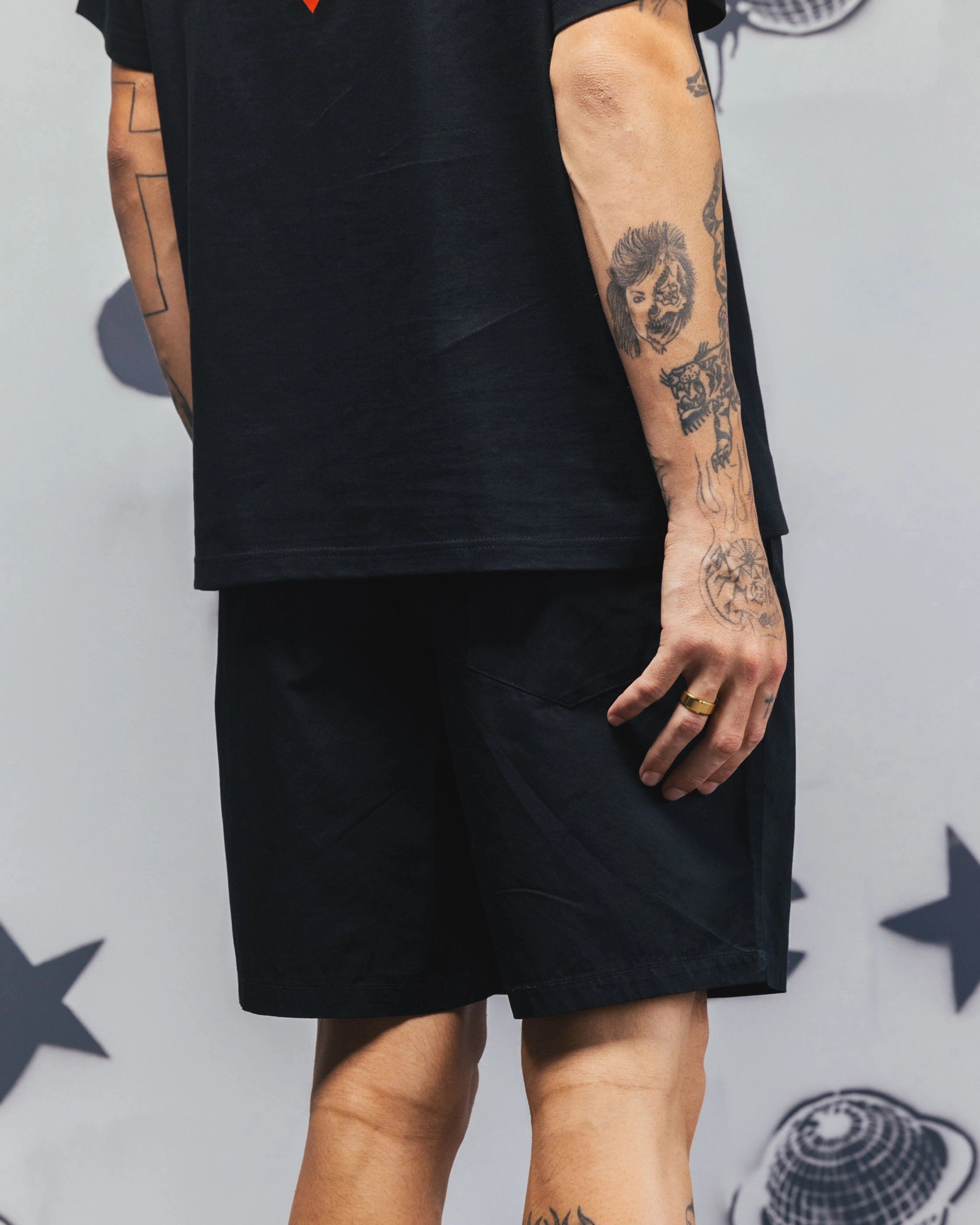 Day Trip Wear Carre C-Star Beach Shorts Black