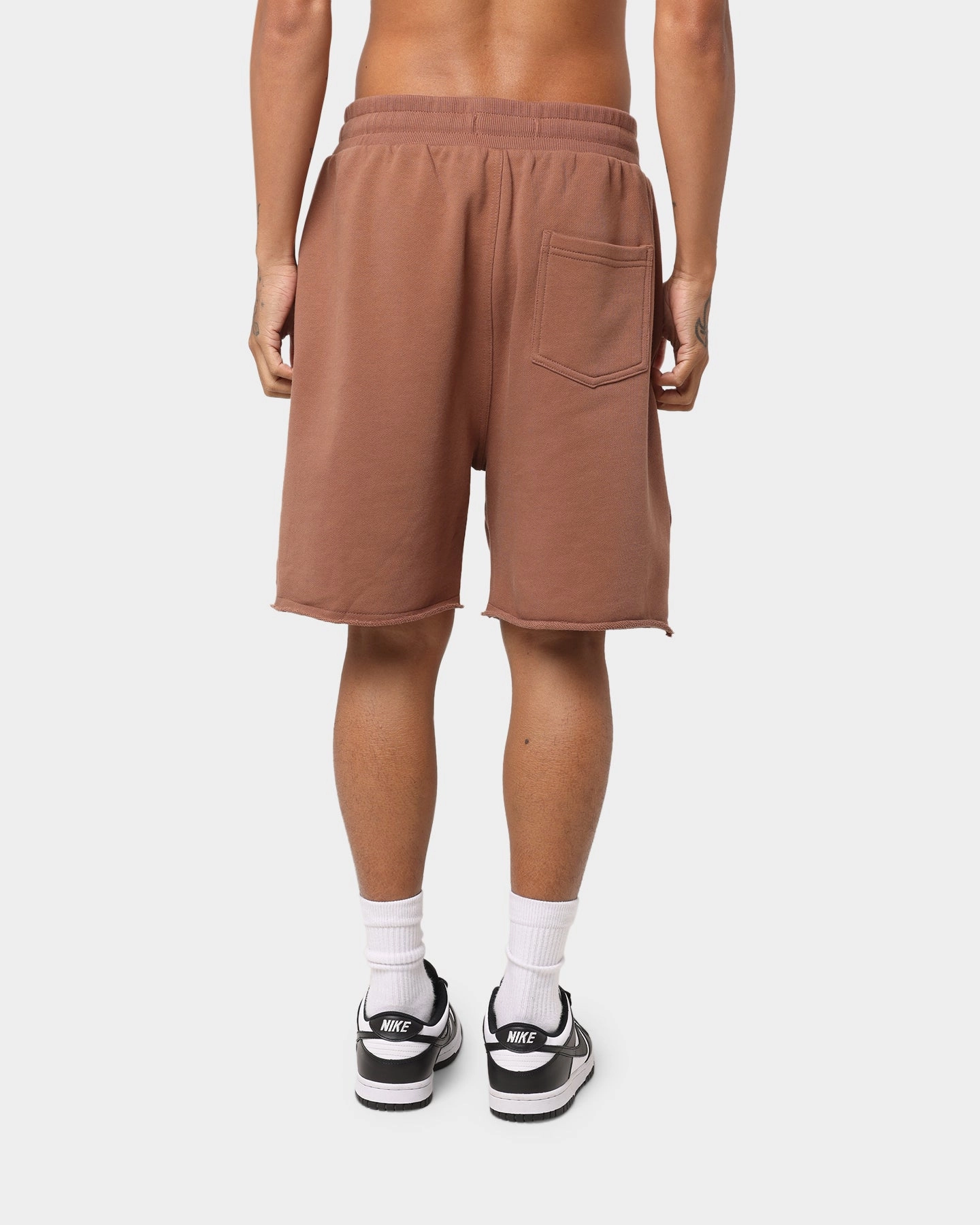 hypoallergenic Dope Raw Fleece Shorts Brown