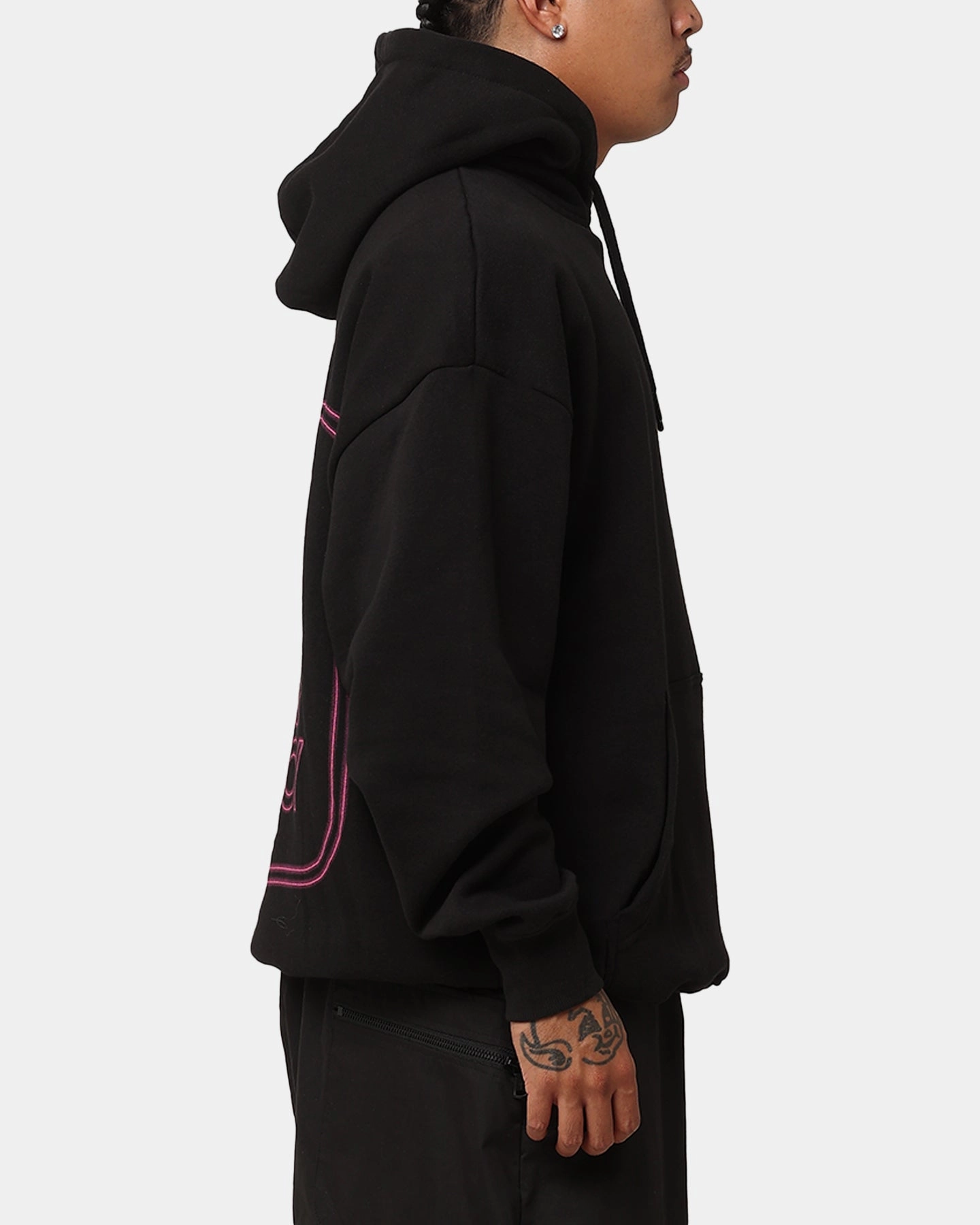 Wind Resistant Design special - occasion wear Playboy Neon Stack Hoodie Black/Pink