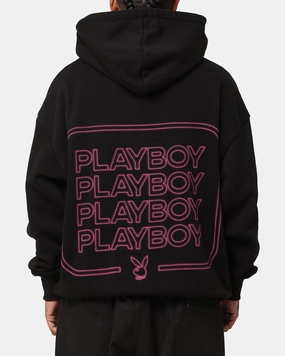 Reservation Playboy Neon Stack Hoodie Black/Pink