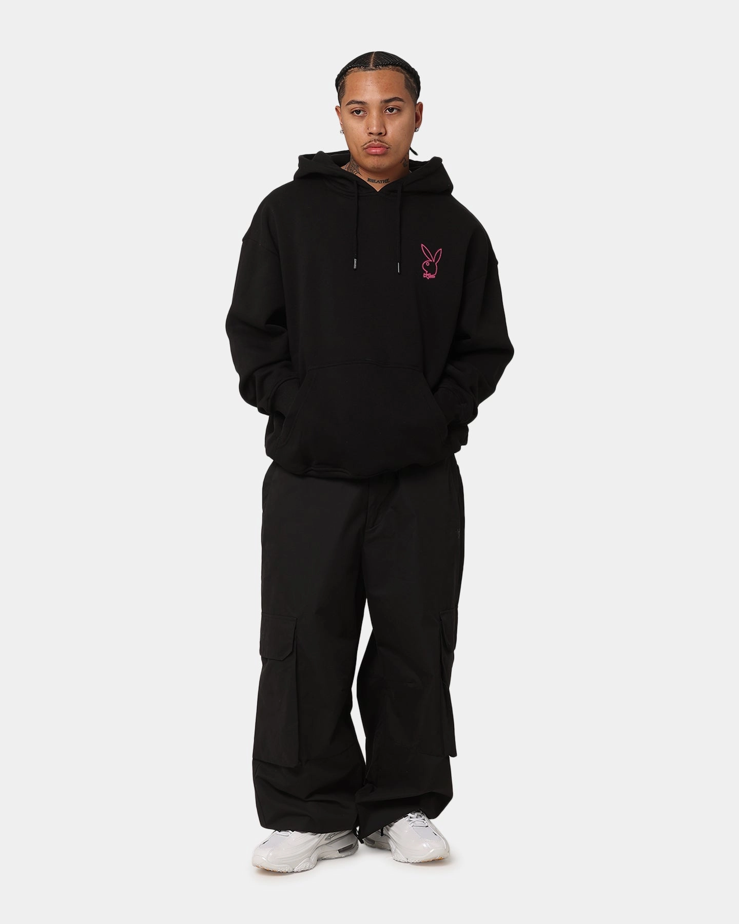 Engineer chefs Playboy Neon Stack Hoodie Black/Pink