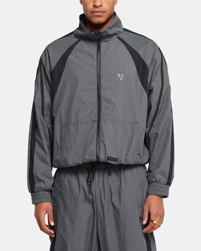 Grid Backlined Interior Medal The Anti Order Acolyte Windbreaker Jacket Grey/Black