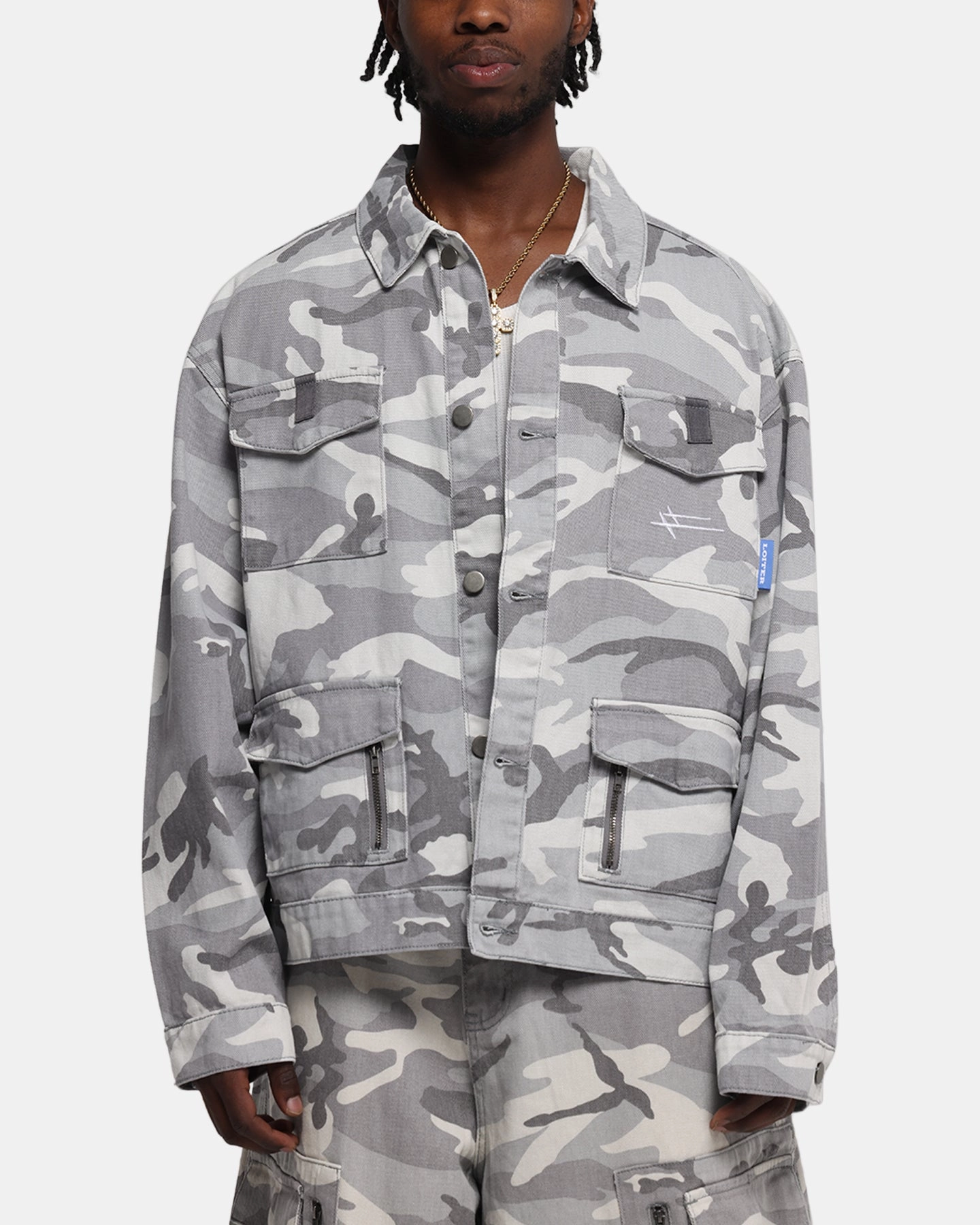 Drop Hood Style Party outfit Loiter Combat Utility Jacket Snow Camo