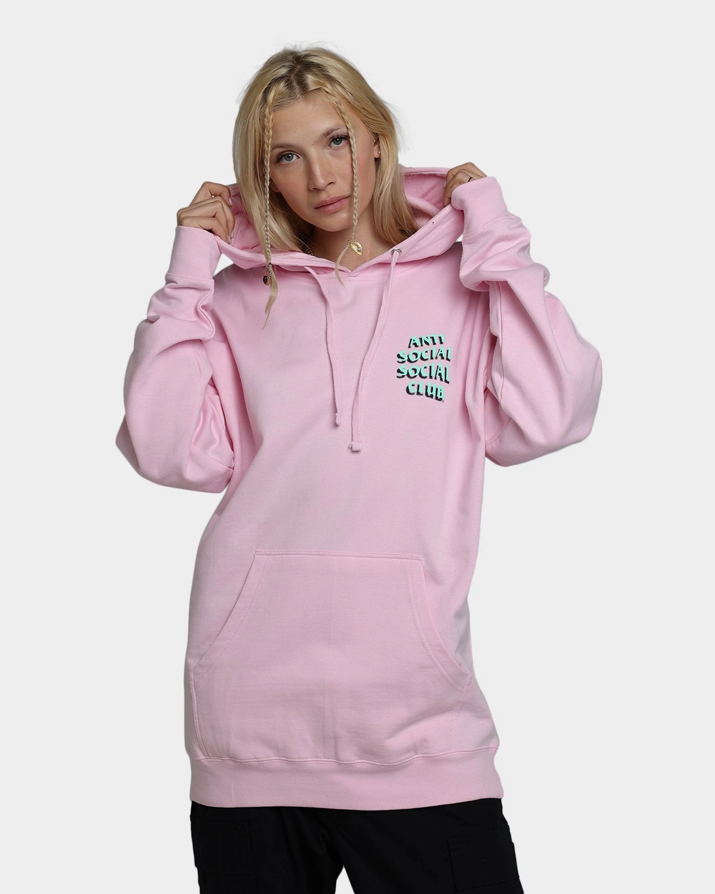 Anti Social Social Club Toned Down Hoodie Pink Last picnic - goers