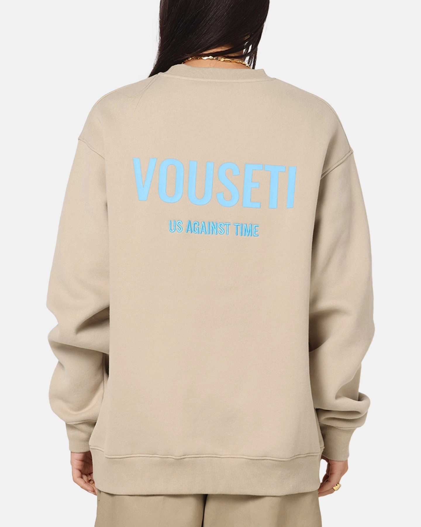 Cozy Hood Detail Vouseti Us Against Time Sweater Smoke Grey