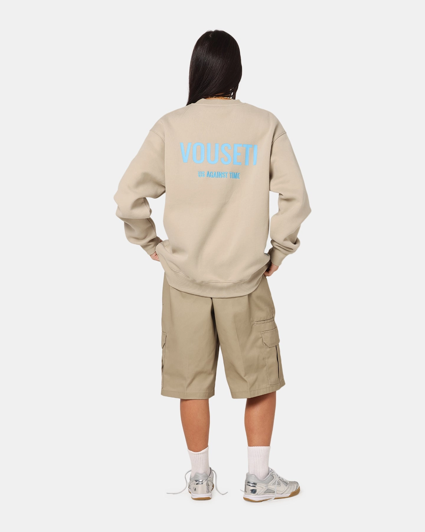 Double Layer Protection Vouseti Us Against Time Sweater Smoke Grey