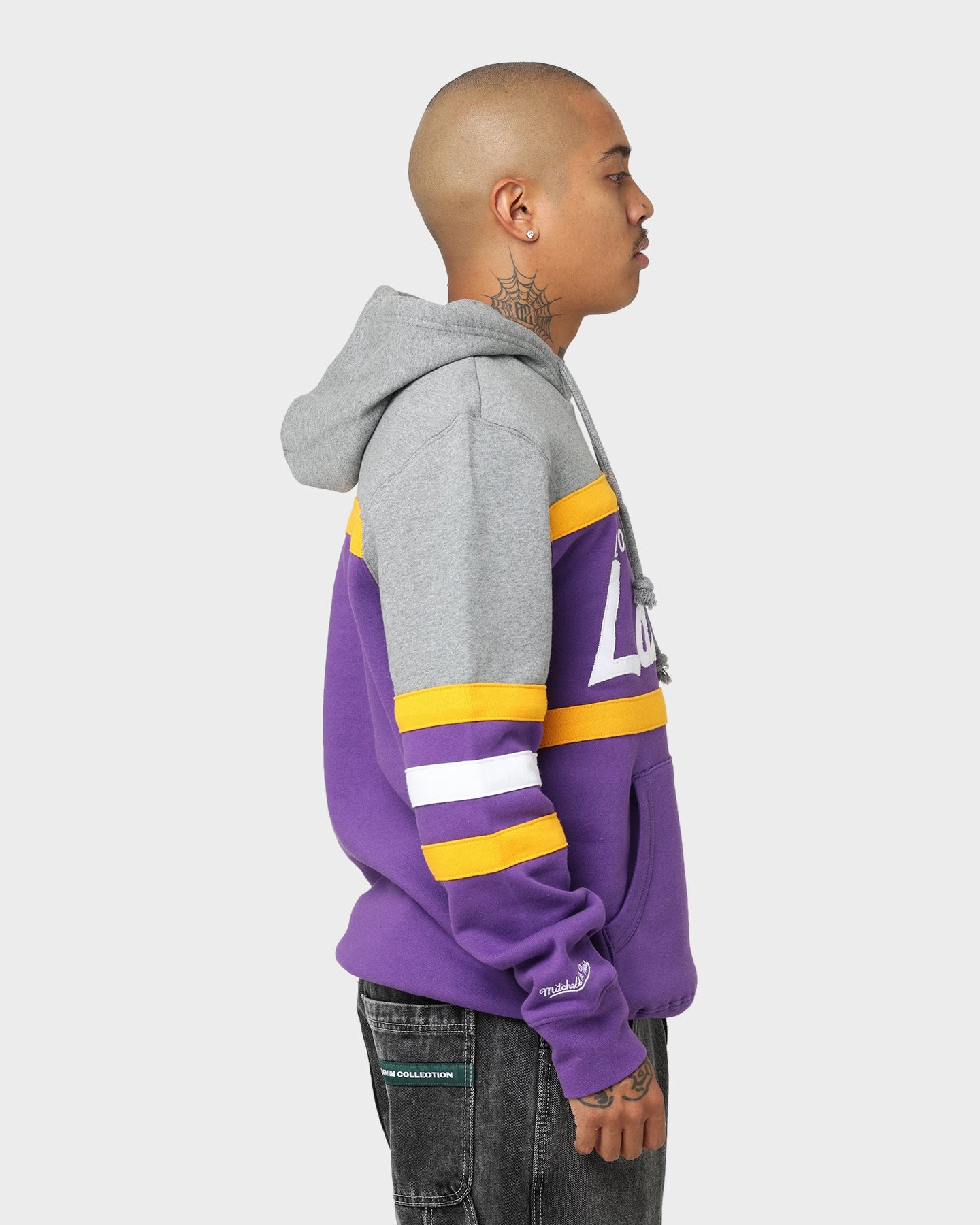 Waterproof Zippers Sleek Fit Mitchell & Ness Los Angeles Lakers Head Coach Hoodie Purple