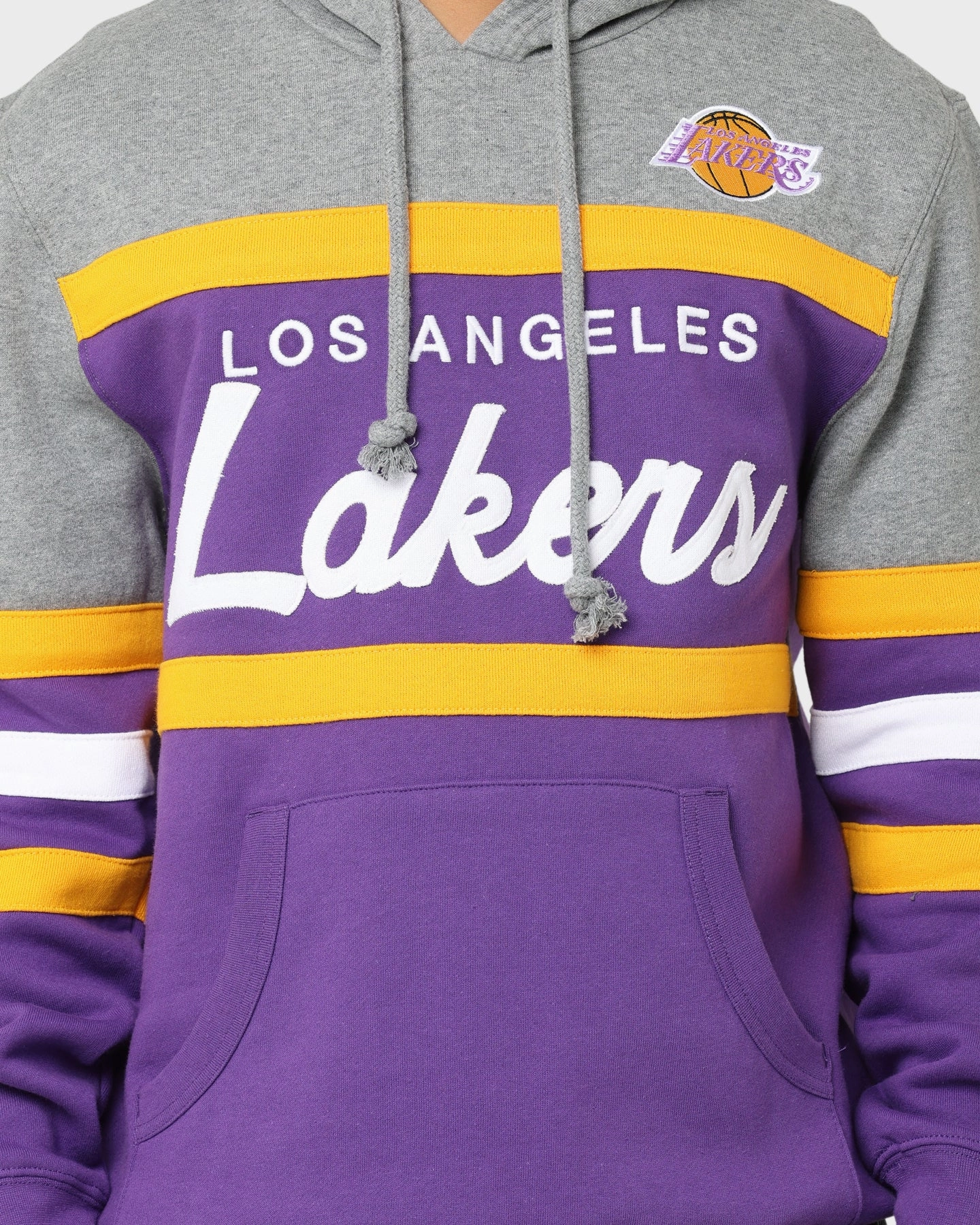 Quick Fit sailors Mitchell & Ness Los Angeles Lakers Head Coach Hoodie Purple