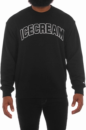 Icecream College Crewneck Sweater High Collar Style