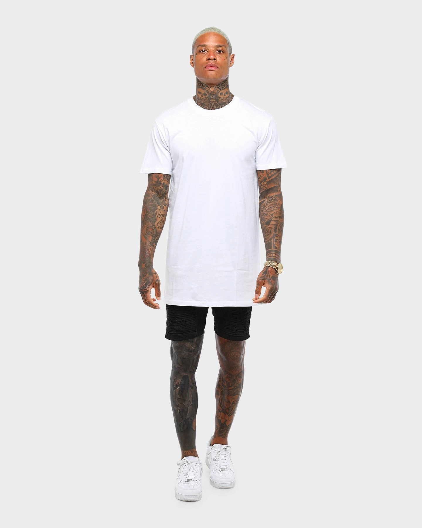 AS Colour Tall T-Shirt White Distressed Hem Finish Popular