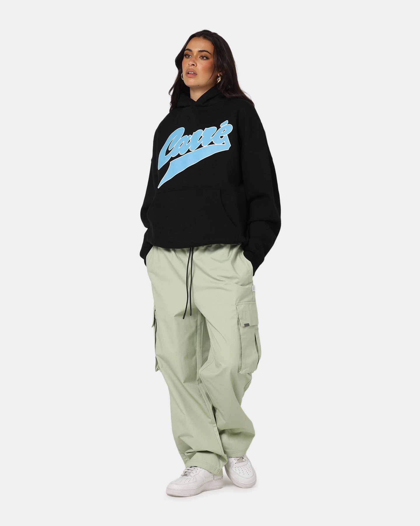 Christmas outfit StretchFit Fabric Technology Carre Slugger Script Hoodie Black