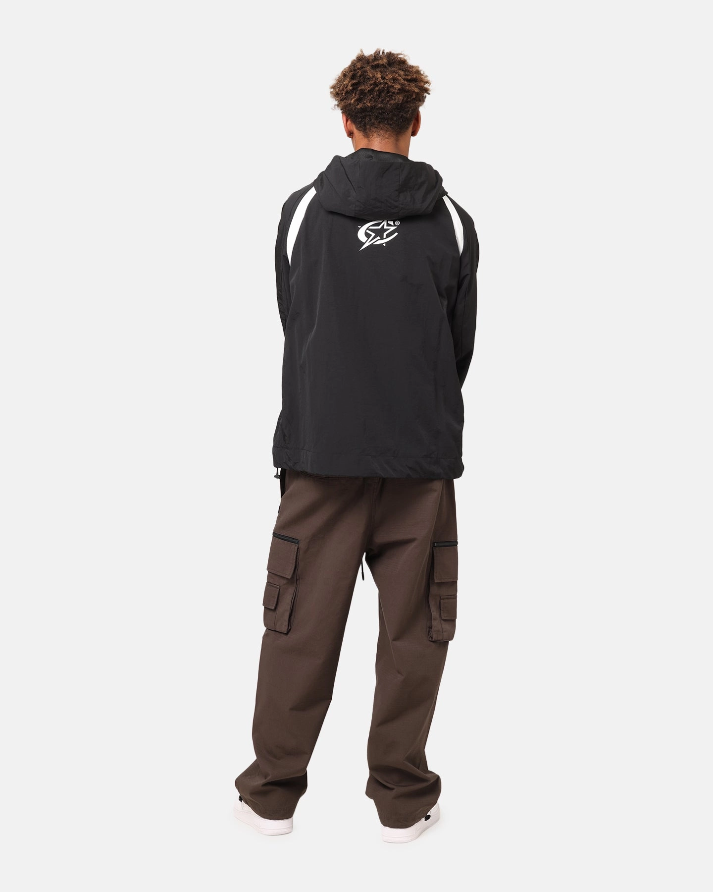 Carre Sprint Panelled Jacket Black Experiment Graphic