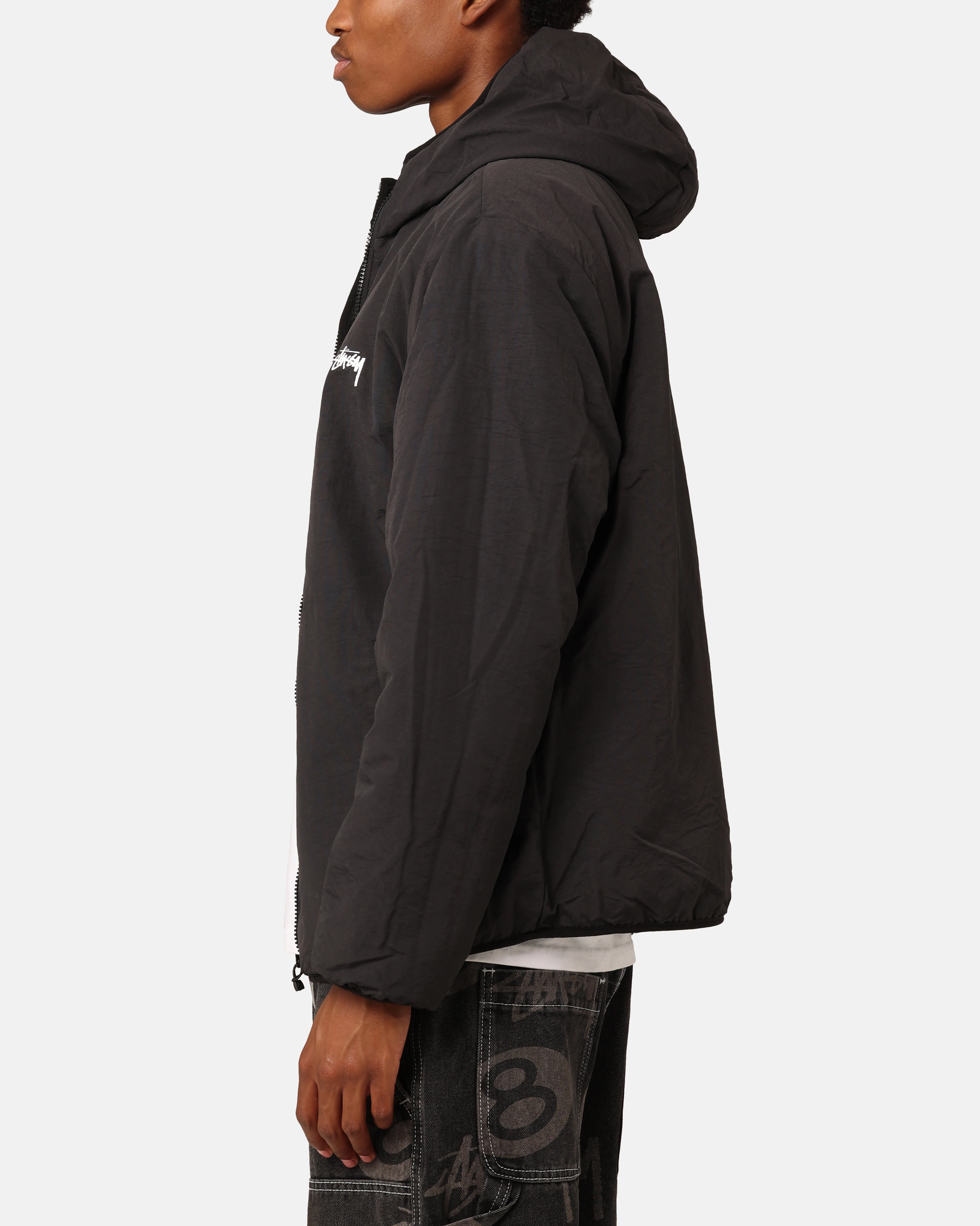 suitable for water sports St??ssy 8 Ball Sherpa Reversible Hoodie Black