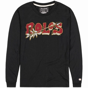 Homefield Adult/Unisex Vault Noles Arrow Design Long Sleeve T-shirt - Black Street Style Comfortable Fit Wear