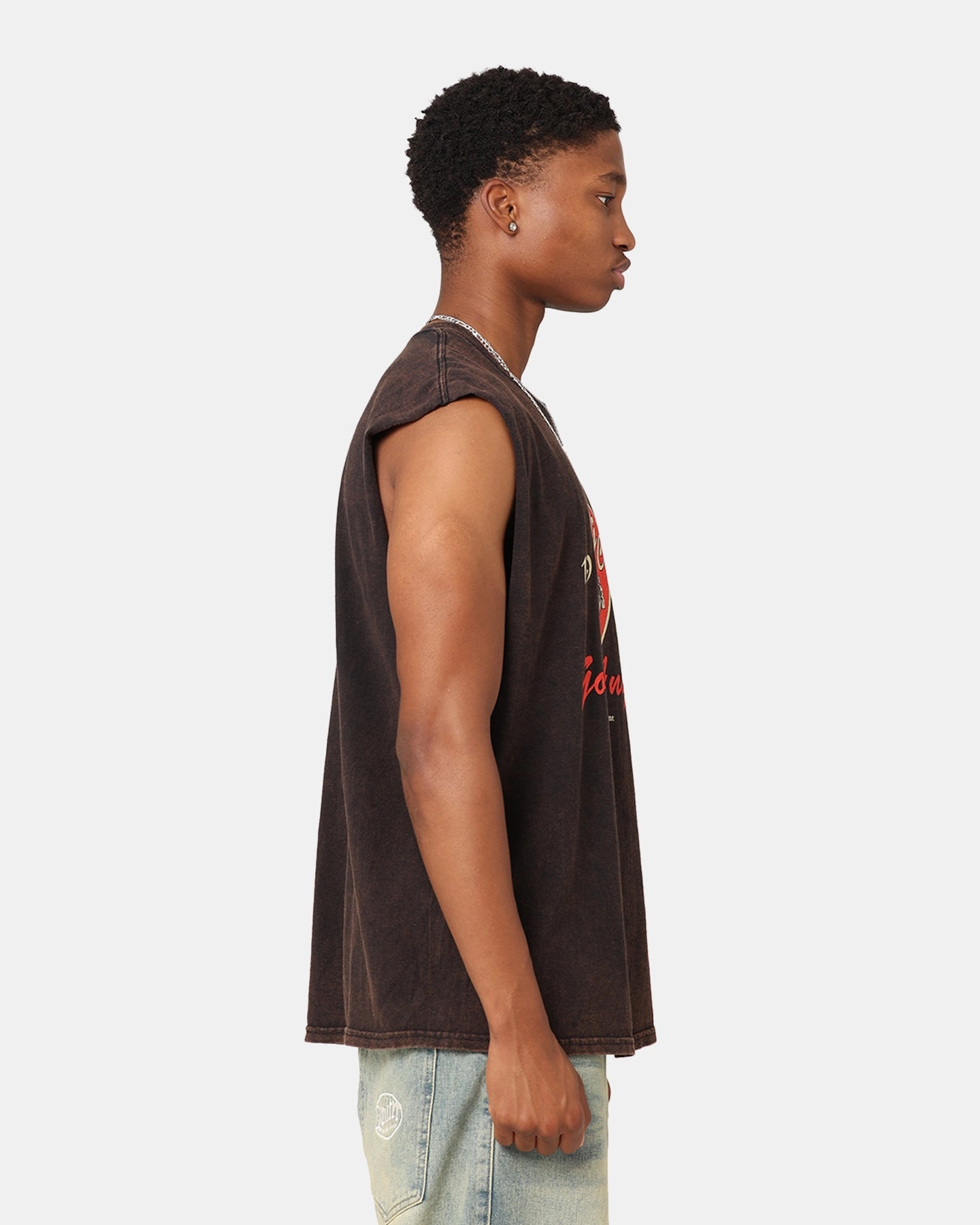 Goat Crew Goat Angels Vintage Muscle T-Shirt Black Wash Urban Fashion Easy-to-Match