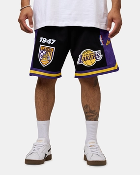 Pro Standard Los Angeles Lakers Fast Lane 2.0 Shorts Black/Yellow Compression Lining