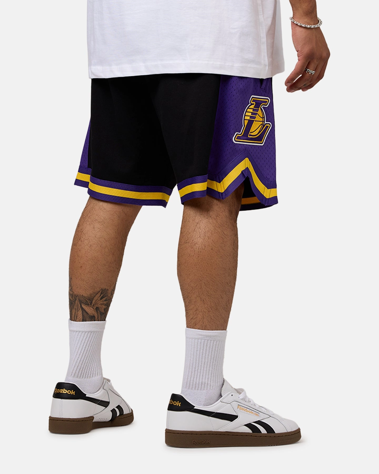 Pro Standard Los Angeles Lakers Fast Lane 2.0 Shorts Black/Yellow Bootcut style equestrian wear