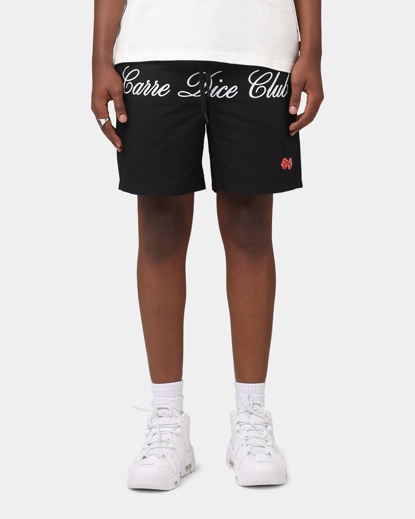 RollUpFasten Golf Apparel Carre Dice Club Beach Shorts Black