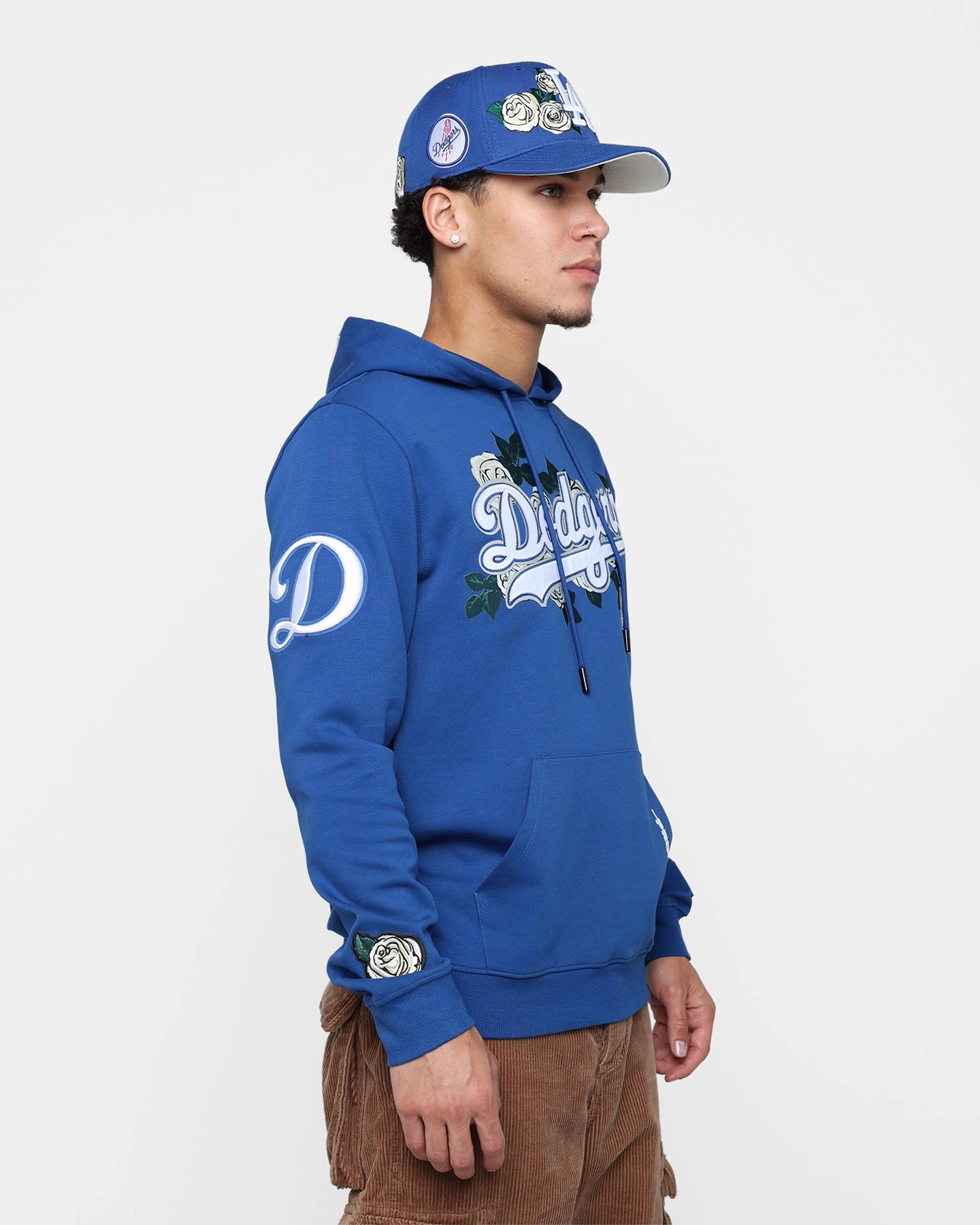 Pro Standard Los Angeles Dodgers Roses Hoodie Dark Blue Commute Convertible Design