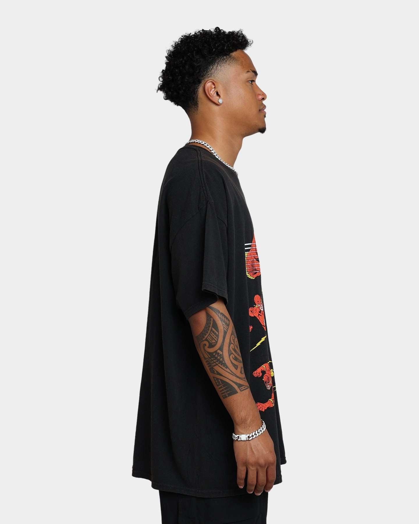Seasonal Comfort Style Travel convenience Goat Crew X The Flash Flash Multiply Vintage T-Shirt Washed Black