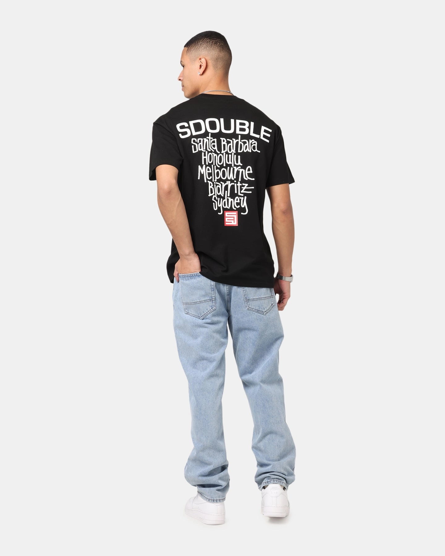 Easy Style Wear S Double Cities T-Shirt Black