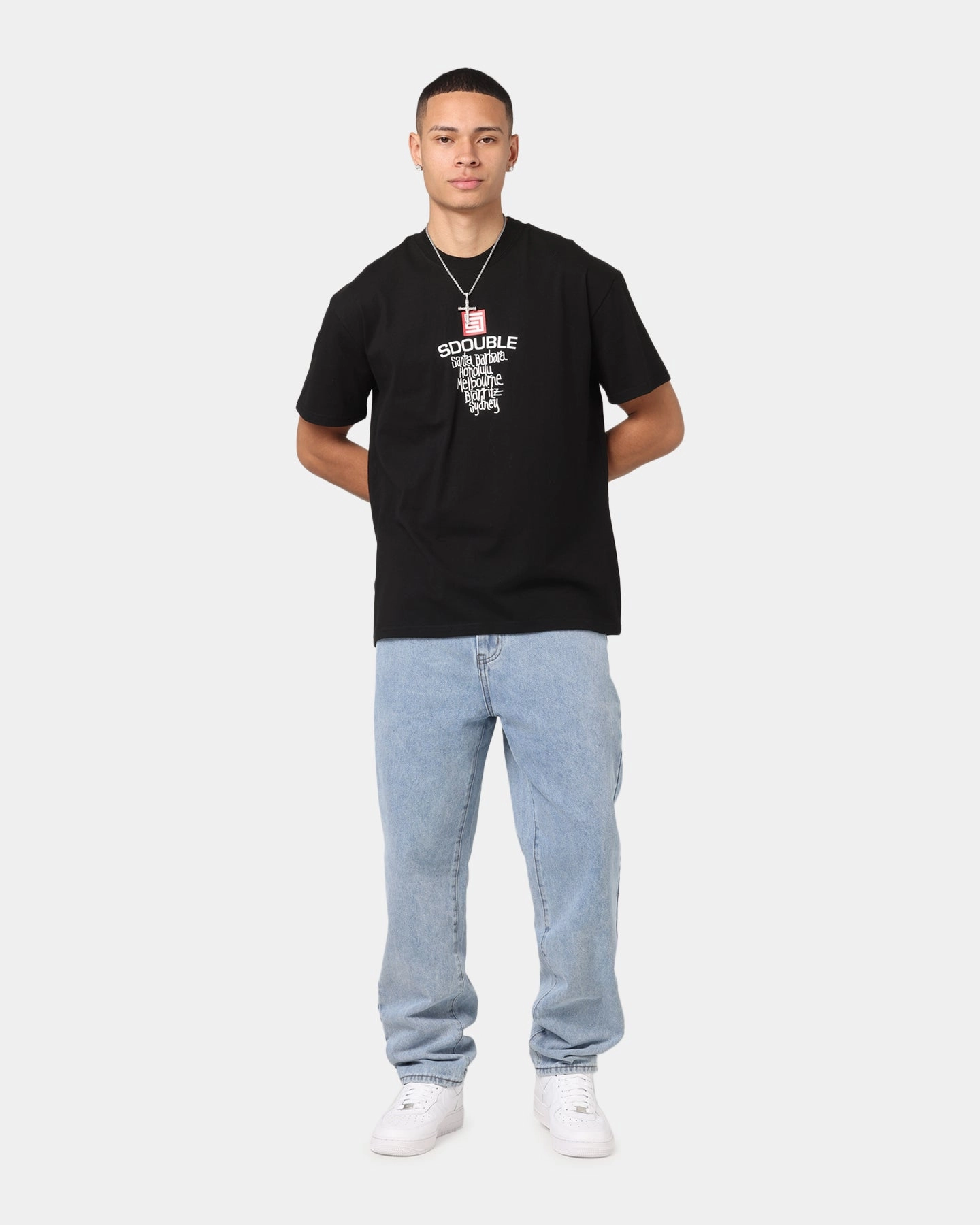 S Double Cities T-Shirt Black Perfect for Layering Lightweight Wear