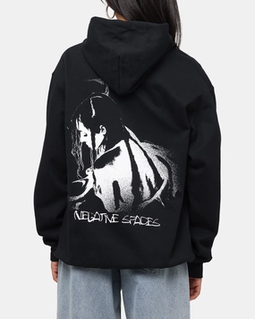 Base-layer Contoured Fit Poppy Negative Spaces Hoodie Black