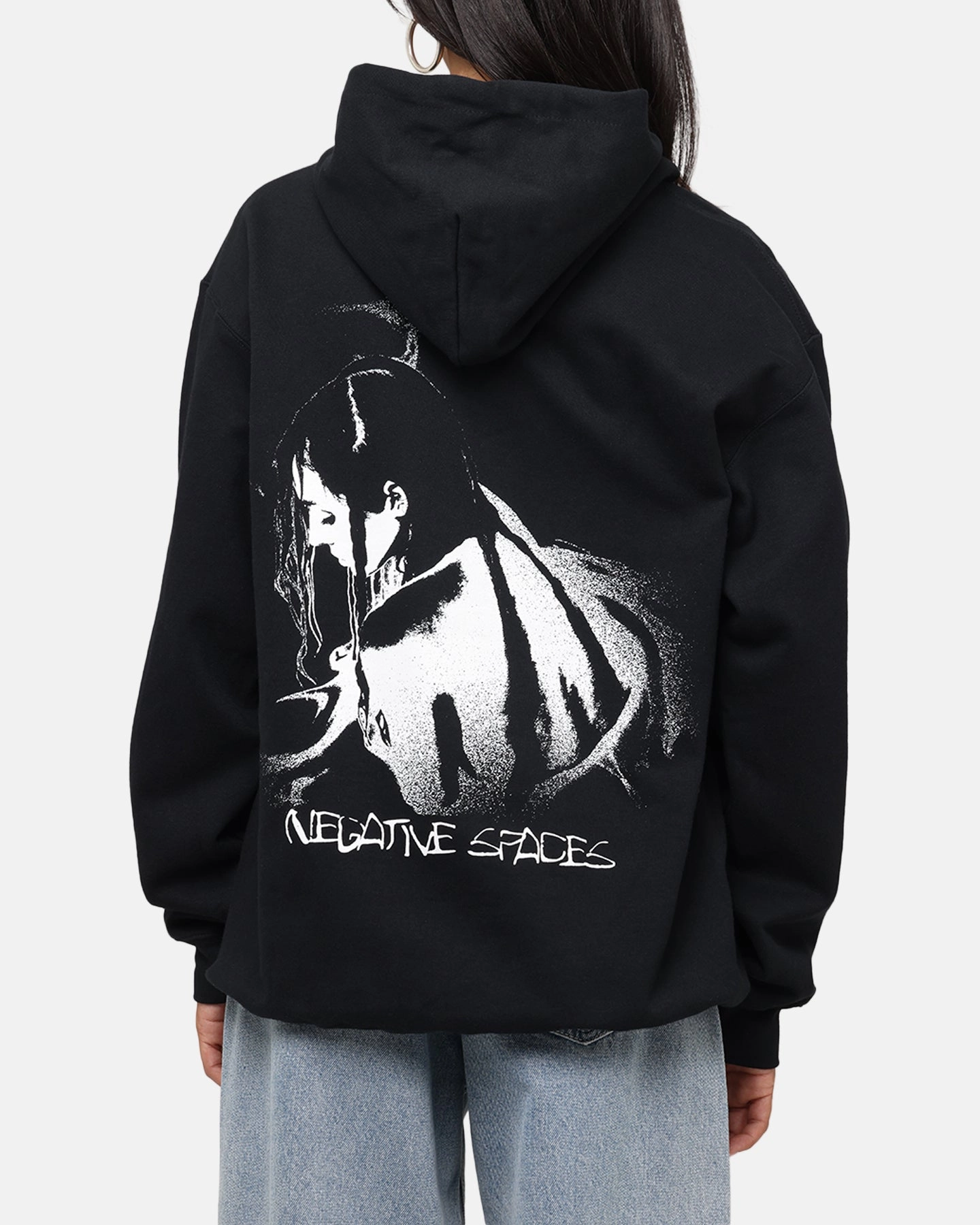 Base-layer Contoured Fit Poppy Negative Spaces Hoodie Black
