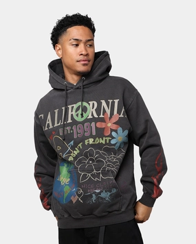 X-Large Pigment Dyed Peace Hoodie Black Rugged Comfort Compact Packability