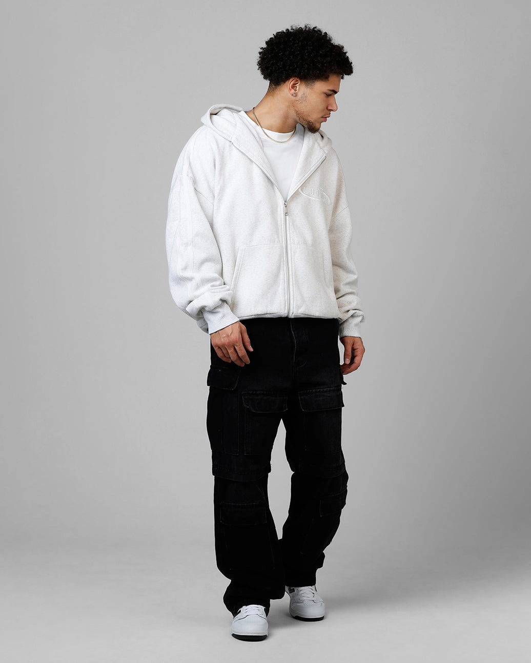 Loiter Night Vision Hoodie Grey Marle Bicycle