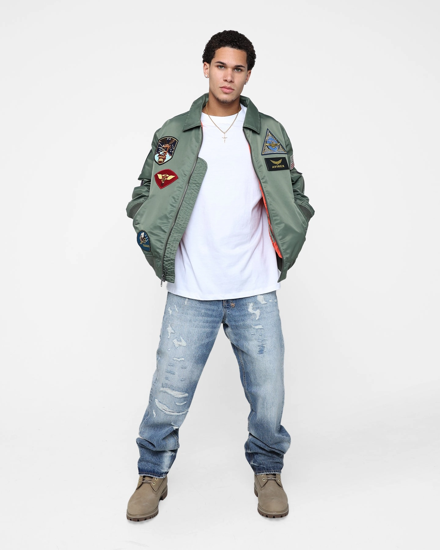 Organizer Slim Silhouette Avirex CWU-45P Flight Jacket Flight Green