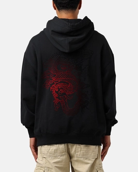 Avirex Dragon Hoodie Black Sporty Design Mold Resistant Coating