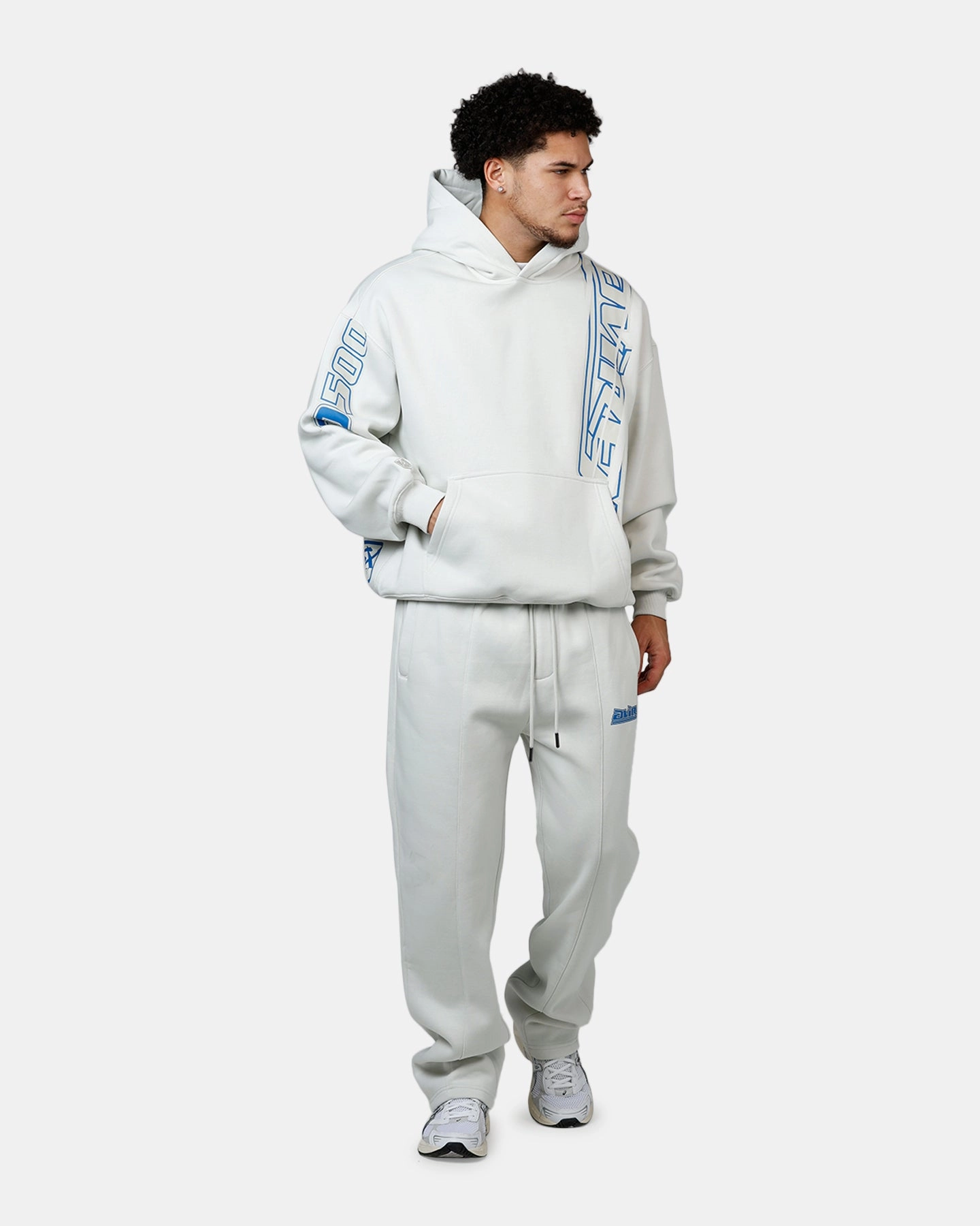 Avirex Spider Racer Hoodie Grey Relaxed Cut Fade Resistant