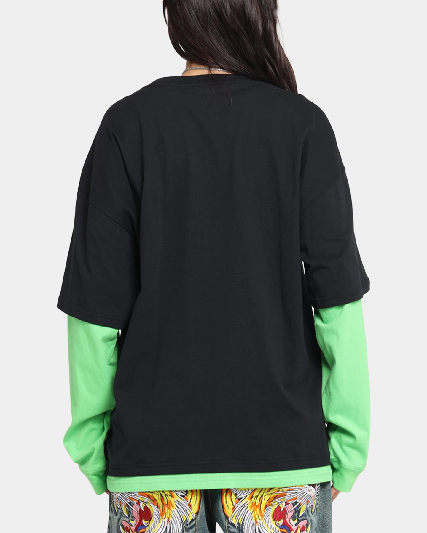 winter warmth Simple and Cozy Avril Lavigne Avril Layered Long Sleeve T-Shirt Black Wash