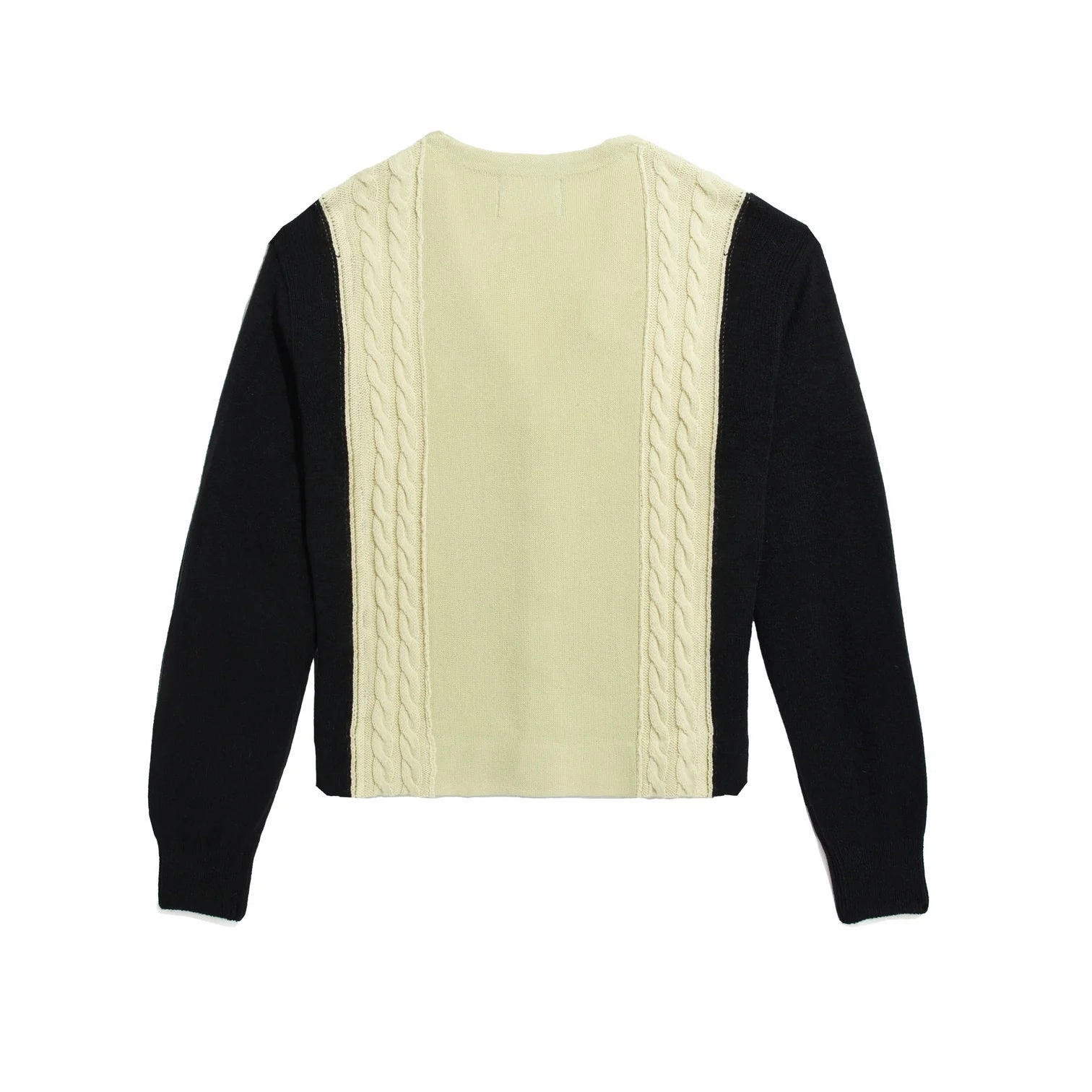 non hooded Awake Contrast Panel Wool Cardigan