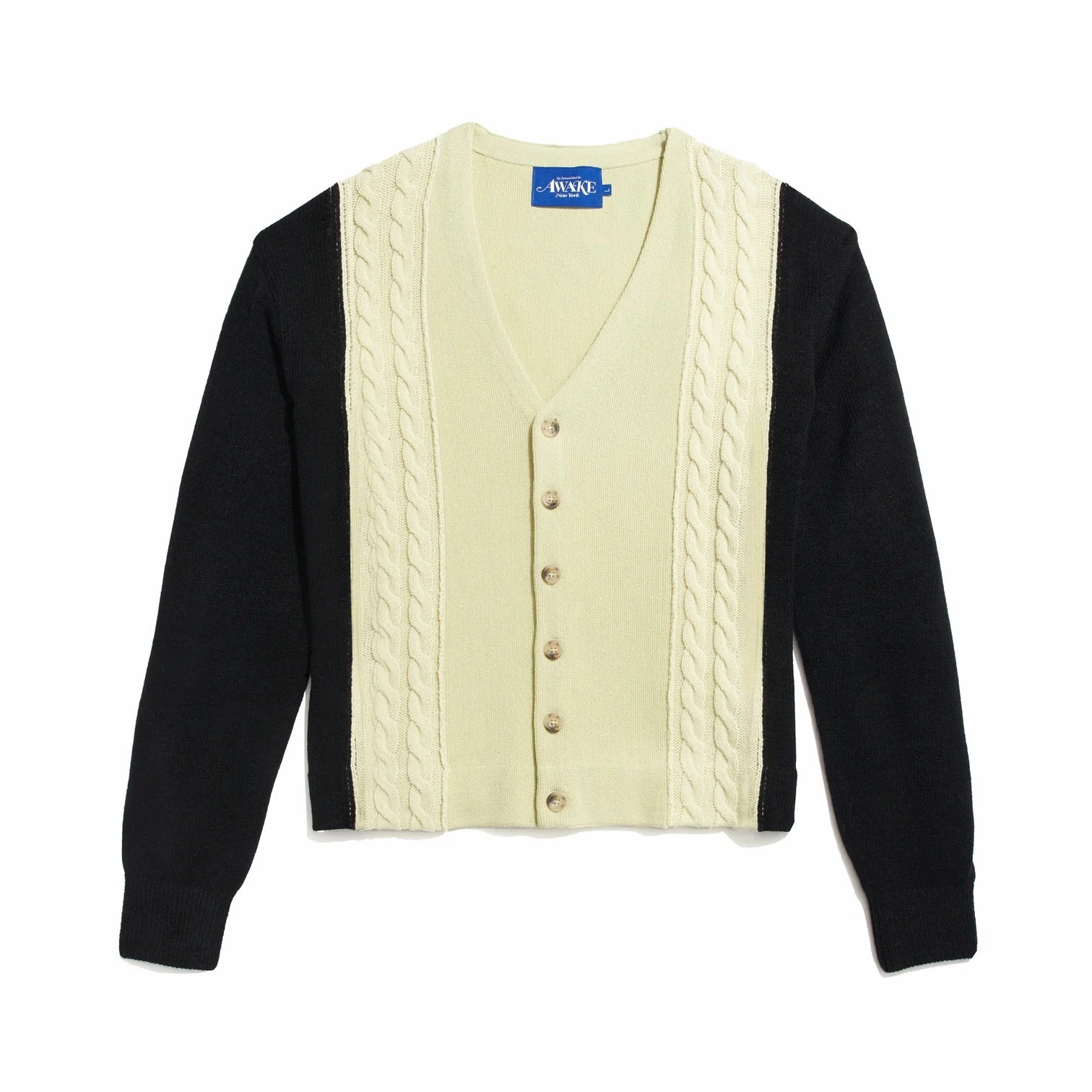 Urban Layer Awake Contrast Panel Wool Cardigan
