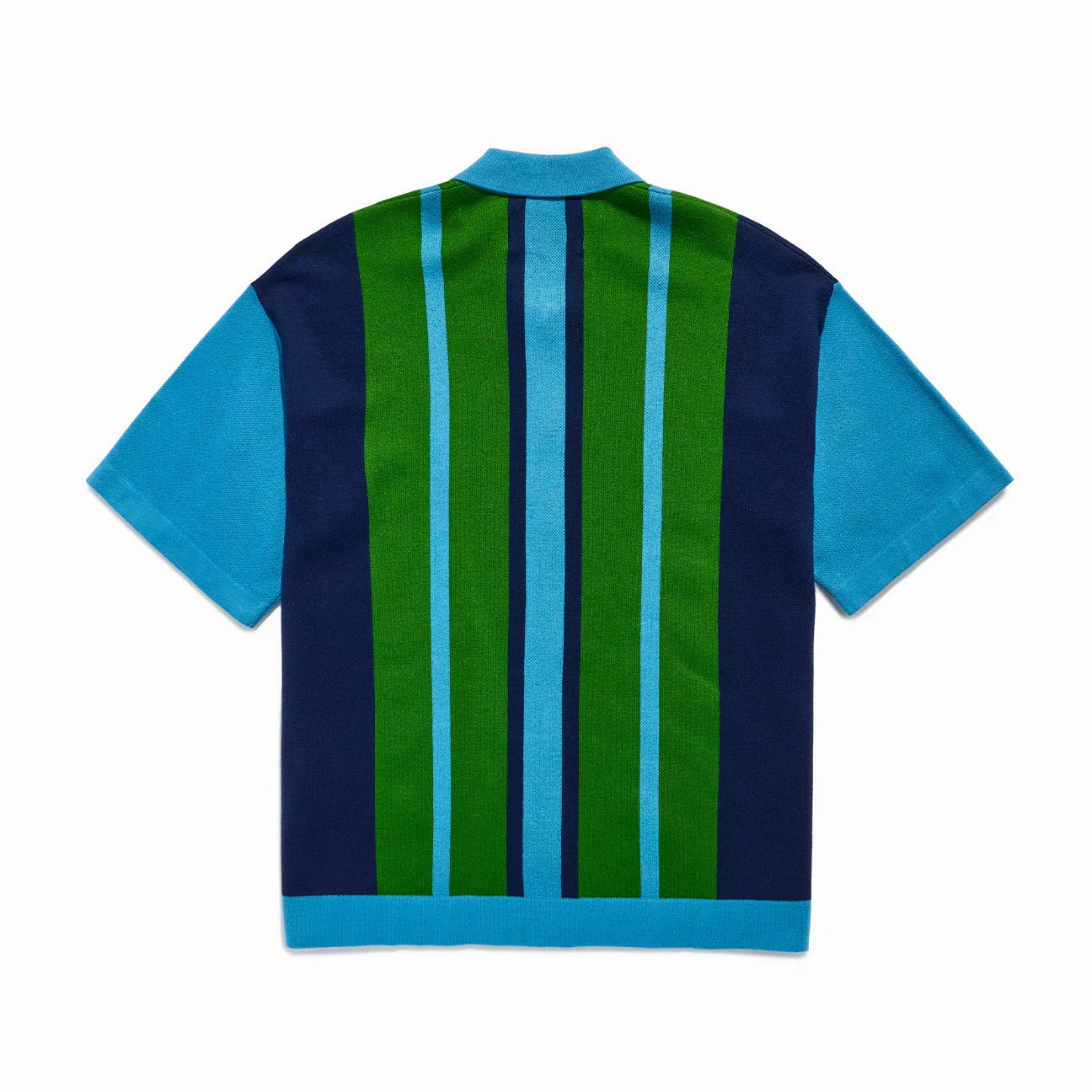 Soft Touch Fabric Ergonomic Back Panel Awake Knit Camp Collar 'Blue-Multi'