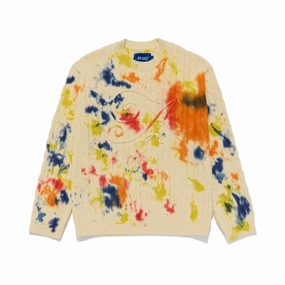 Awake NY Applique Sweater 'Tie Dye' Outdoor Wear Stretchy