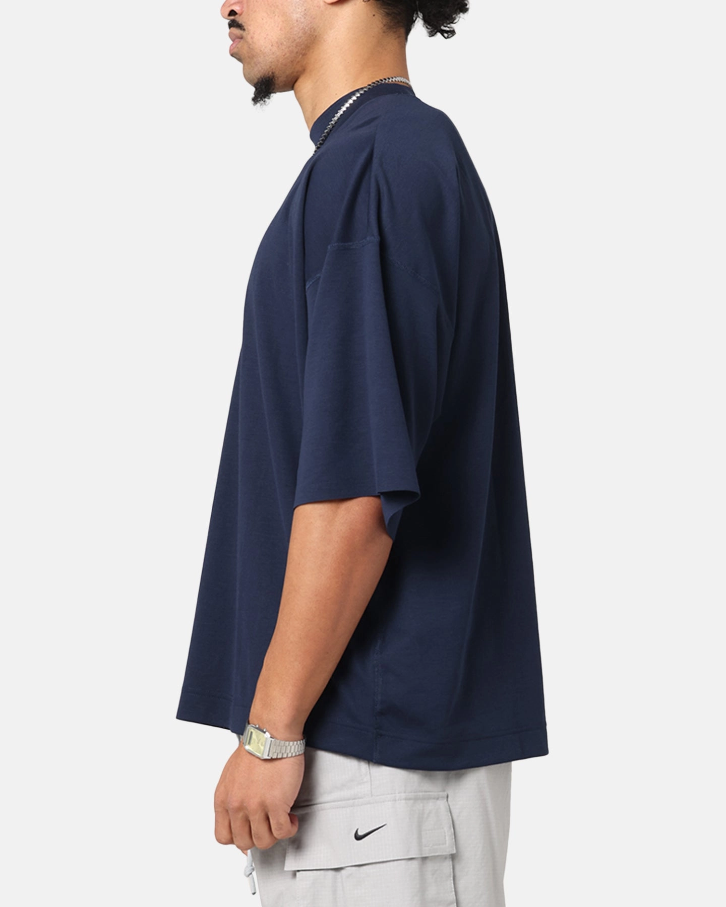 Minimal Look Summer cool Nike Sportswear Tech Knit T-Shirt Obsidian/Black