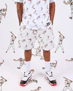 GussetDesign tie-dye look Starter Sports Stars Track Shorts Pepper Grey