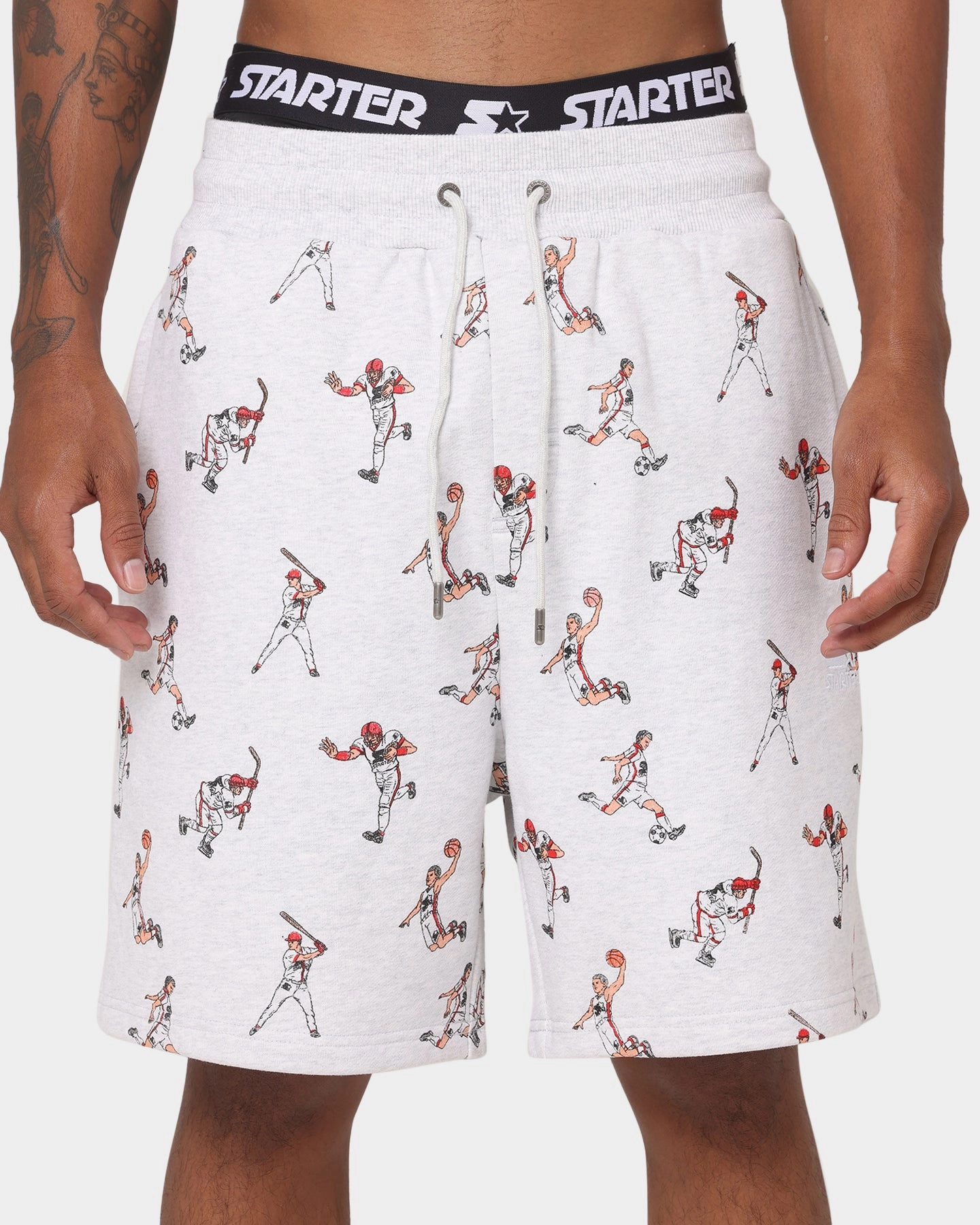 Unique Pattern Birthday gift Starter Sports Stars Track Shorts Pepper Grey