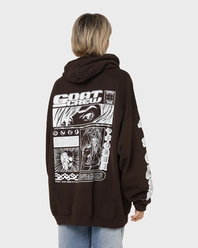 Recharge Sustainable Goat Crew Harajuku Hoodie Brown