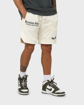 404 Premium Athletics Basketball Shorts Off White StretchWaistband NonIrritatingTags